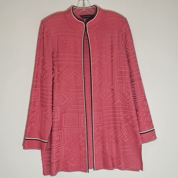 Ming Wang Sweater Womens XL Pink Acrylic Knit Textured...